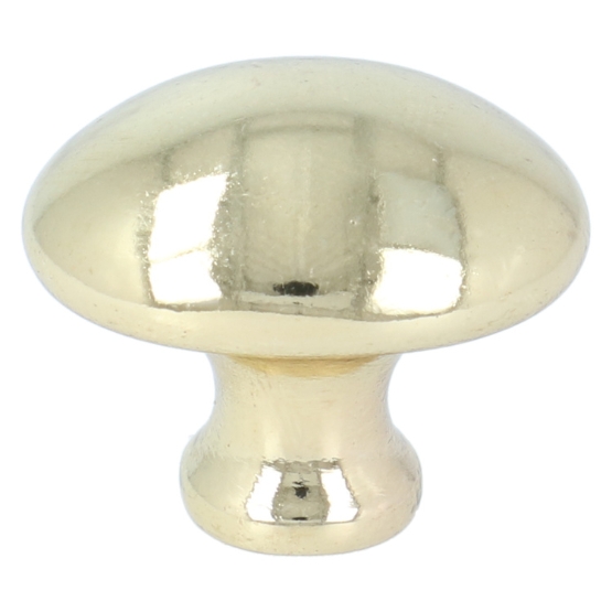 Knop ovaal 29x20 mm geel messing