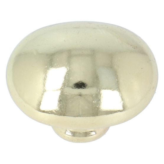 Knop ovaal 29x20 mm geel messing