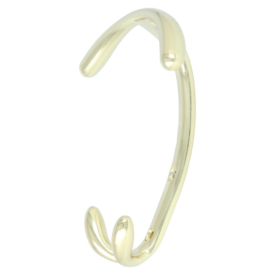 Kapstokhaak zamak dubbel geel messing