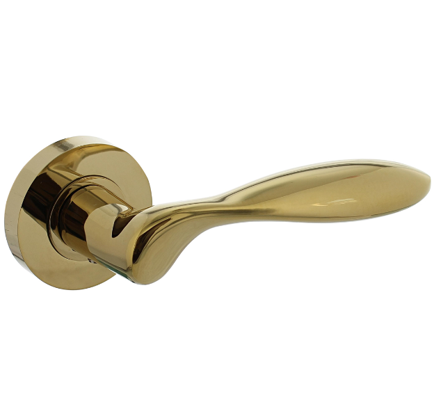 Intersteel Deurkruk George op rond rozet pvd messingkleur