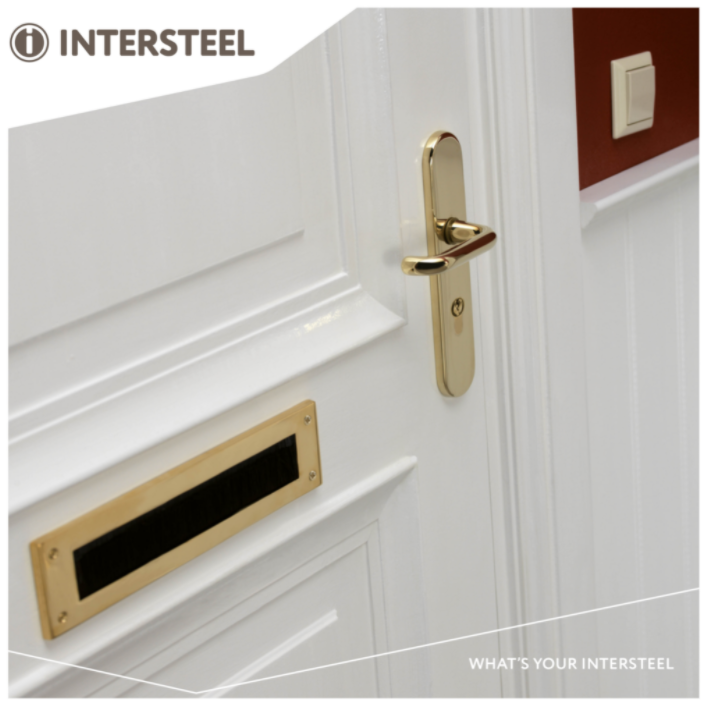Intersteel SKG3 met kerntrekbeveiliging greepkruk PC92 messing gelakt