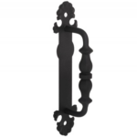 Deurgreep ijzer gesmeed mat zwart 195 mm