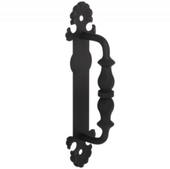 Deurgreep ijzer gesmeed mat zwart 195 mm