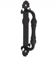 Deurgreep ijzer gesmeed mat zwart 215 mm