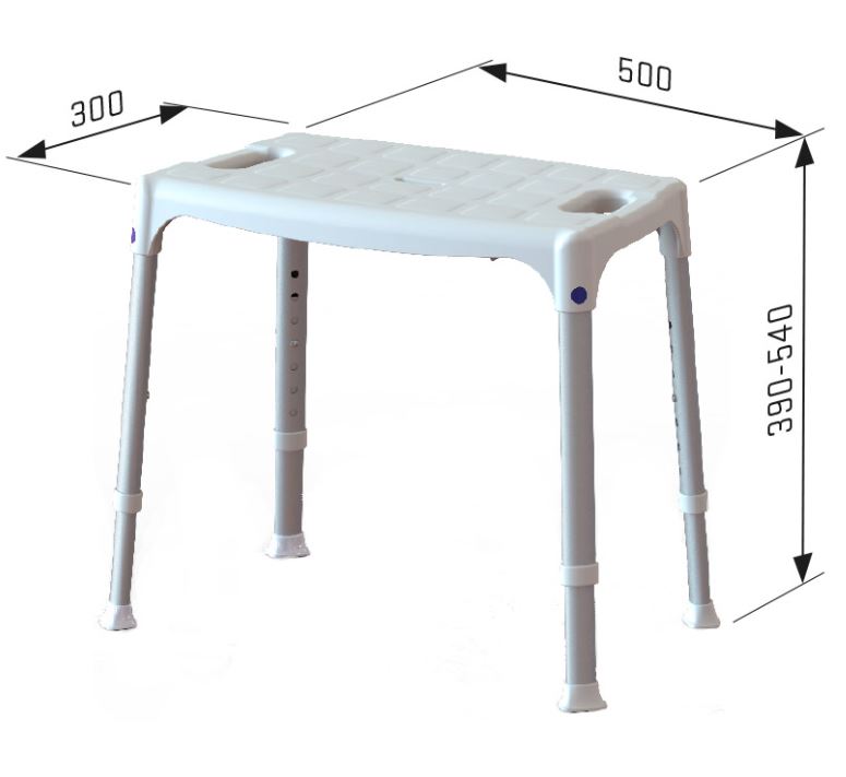 SecuCare Douchestoel Quattro verstelbaar zwart