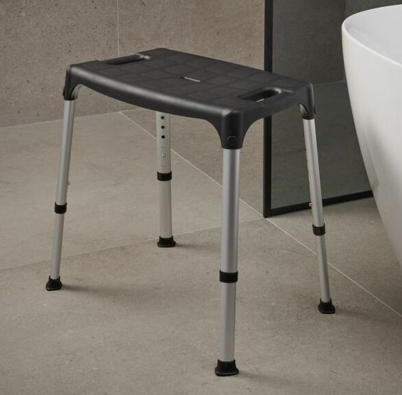 SecuCare Douchestoel Quattro verstelbaar zwart