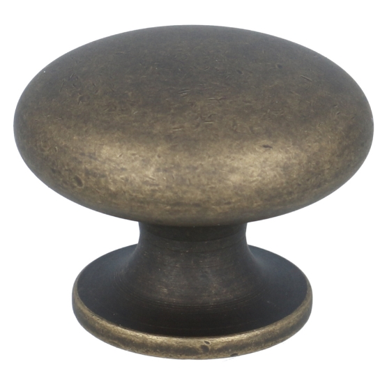 Knop zamak 30mm messing antiek