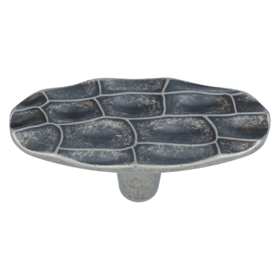 Knop zamak 58mm ijzerkleurig schaduweffect