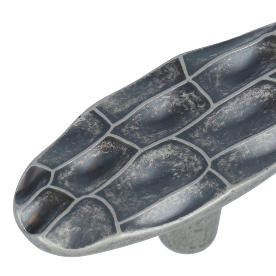 Knop zamak 58mm ijzerkleurig schaduweffect