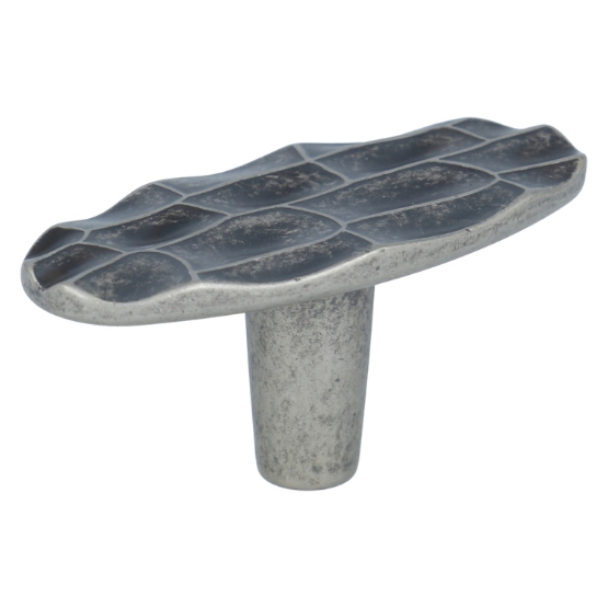 Knop zamak 58mm ijzerkleurig schaduweffect