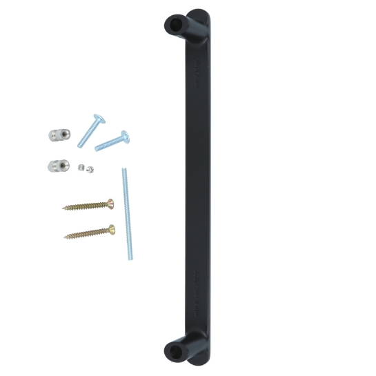 Deurgreep zamak 200 mm zwart