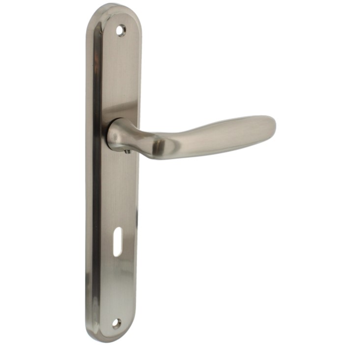 Intersteel Deurkruk Bjorn op schild SL72 nikkel mat