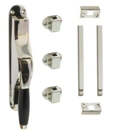 Intersteel Set pomp-espagnolet Ton Basic inclusief stangenset 2x 1250mm nikkel/ebbenhout