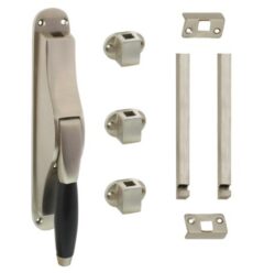 Intersteel Set pomp-espagnolet Ton Basic inclusief stangenset 2x 1250mm nikkel mat/ebbenhout