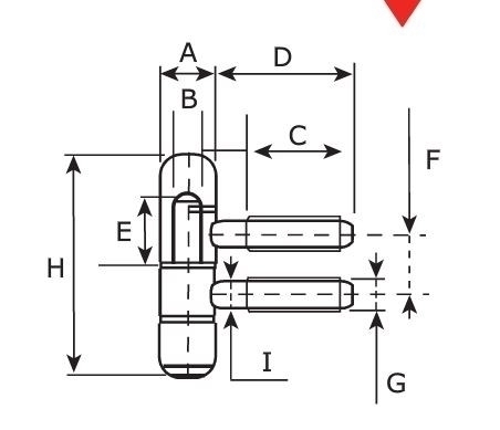 Meubel Inboorpaumelle 9 x 25 mm staal verzinkt