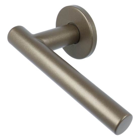 Deurkruk Joey op ronde rozet Brons