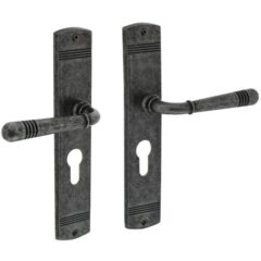 Intersteel Deurkruk Helena op schild PC72 oud grijs