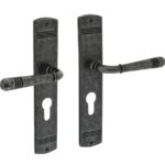 Intersteel Deurkruk Helena op schild PC55 oud grijs