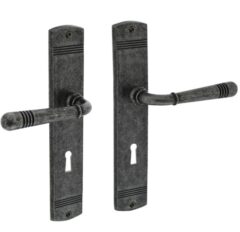 Intersteel Deurkruk Helena op schild SL72 oud grijs