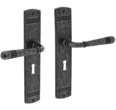 Intersteel Deurkruk Helena op schild SL56 oud grijs