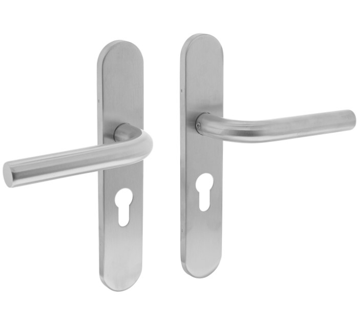 Deurkruk Recht op verdekt schild Ovaal PC55 RVS