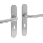 Deurkruk Recht op verdekt schild Ovaal SL56 RVS