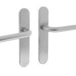 Deurkruk Recht op verdekt schild Ovaal blind RVS