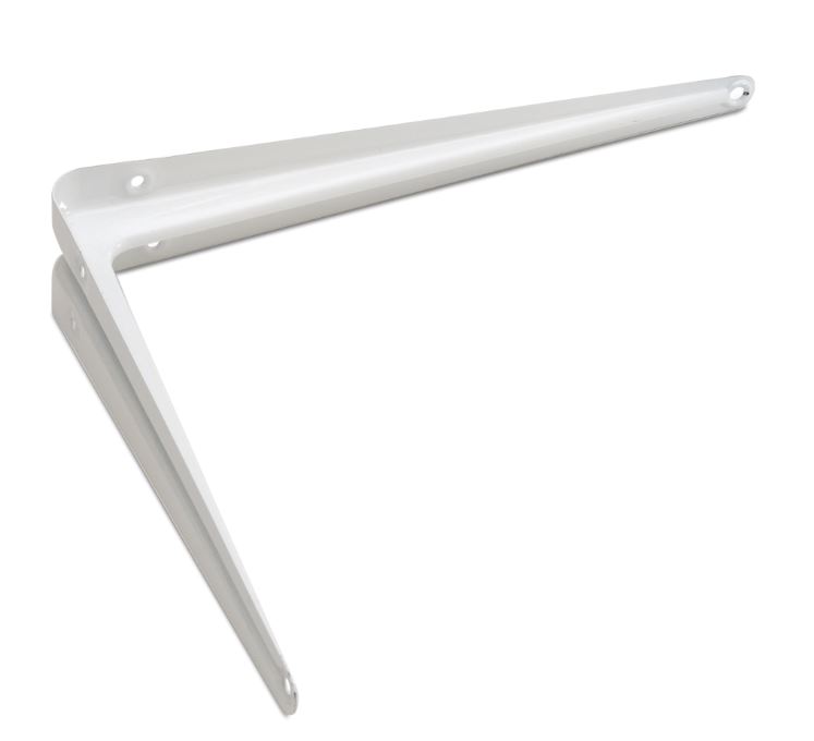 Plankdrager staal geperst Wit Gelakt 115x90 mm