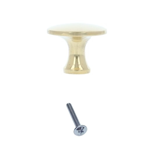 Knopje Messing Gepolijst 30 mm