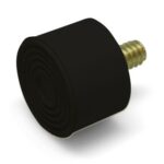 Rubber dop t.b.v. deurvastzetter met voetstift zwart