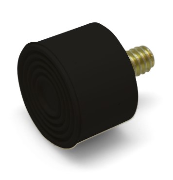 Rubber dop t.b.v. deurvastzetter met voetstift zwart