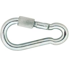 Karabijnhaak met schroef 140x12 mm verzinkt