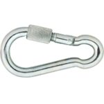 Karabijnhaak met schroef 60x6 mm verzinkt