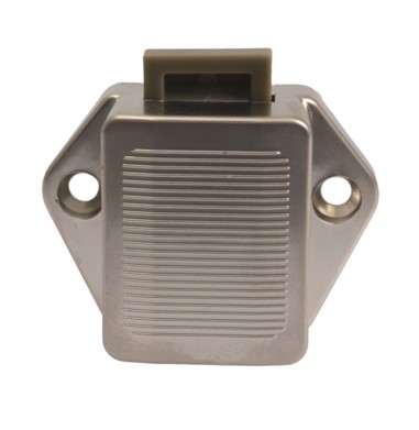 Drukknopslotje met rozet en sluitplaat vernikkeld