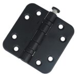 Kogellagerscharnier 7676 mm ronde hoek mat zwart