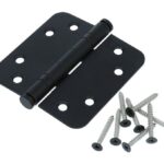 Kogellagerscharnier 8989 mm ronde hoek mat zwart