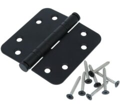 Kogellagerscharnier 8989 mm ronde hoek mat zwart