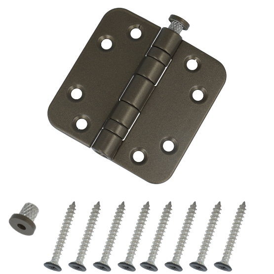 Kogellagerscharnier 7676 mm ronde hoek brons