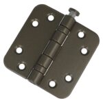 Kogellagerscharnier 7676 mm ronde hoek brons