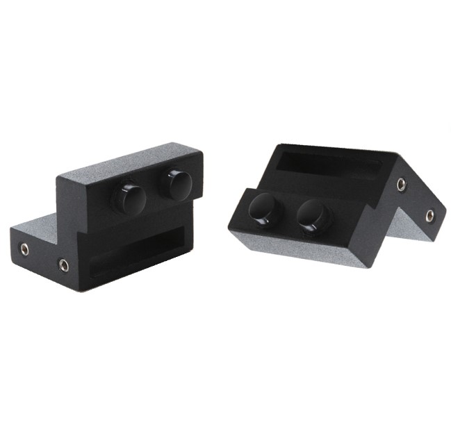 Intersteel set van 2 stoppers tbv Schuifdeur Systeem 2 Meter Hangrollen met Spaakwiel Staal Mat Zwart