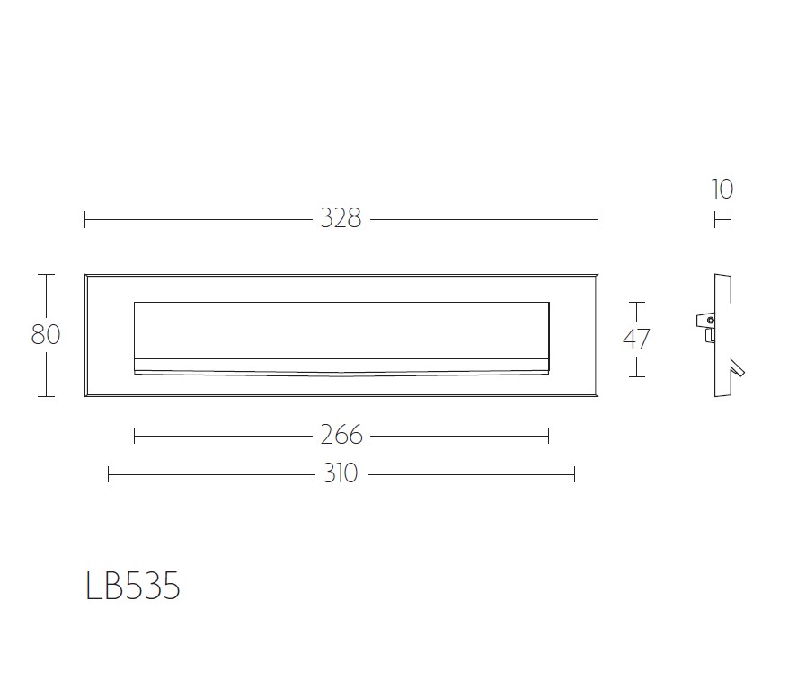 Briefplaat BASICS LB535 PVD gunmetal - Afbeelding 2