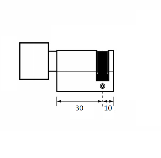 S2 Halve Knopcilinder SKG2 K30/10 - Afbeelding 3