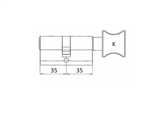 Knopcilinder 35/35 Iseo F6 Extra S SKG3 - Afbeelding 3