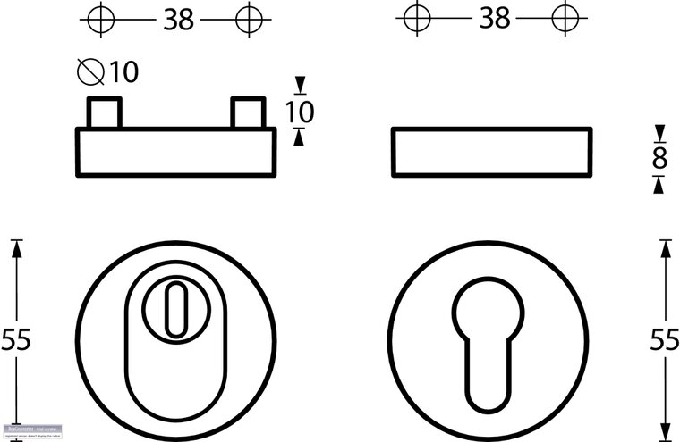 SKG3 Veiligheid Achterdeur Set Rond 212 rvs - Afbeelding 3