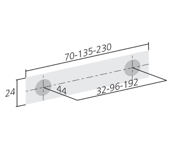 Profielgreep Chroom 96 mm aluminium