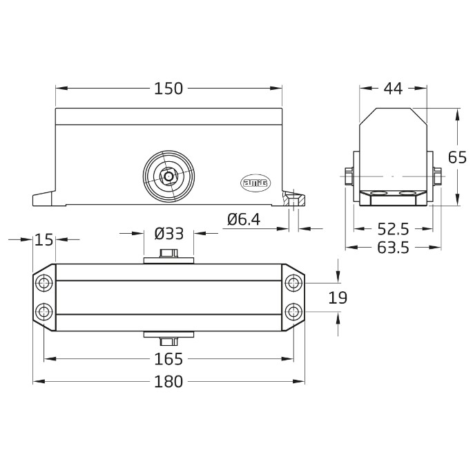 Deurdranger Mod. 777 met schaararm brons