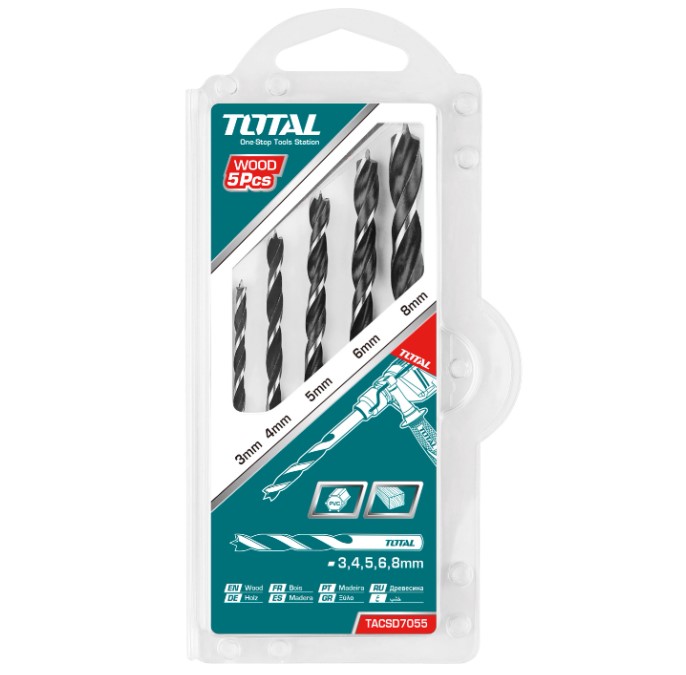 Set van 5 houtboortjes