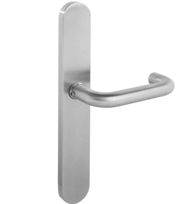 Intersteel Deurkruk rond Ø19mm op XL schild 278x40mm verdekt blind rvs