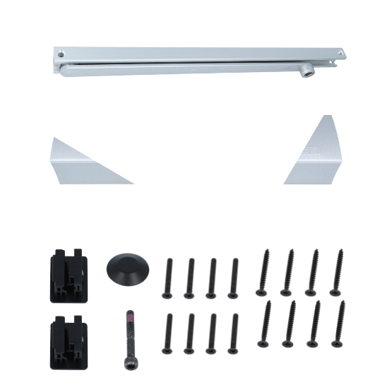 Deurdranger GEZE TS 5000 L inclusief glijarm zilver