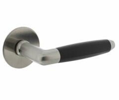 Intersteel enkele Deurkruk Combinatie met ronde rozet RVS